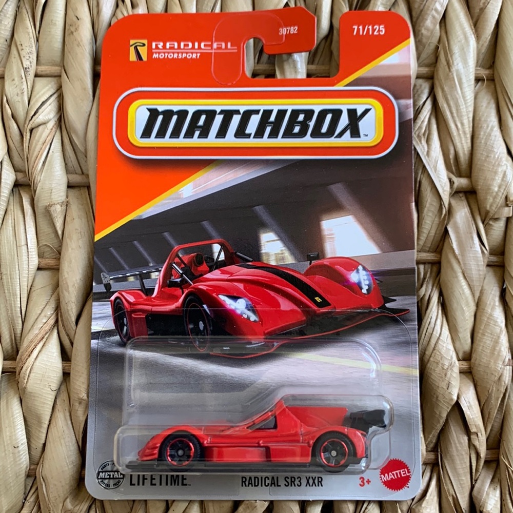 Radical SR3 XXR Motorsport Matchbox Red Race Car Mattel Diecast Toy  New 2025